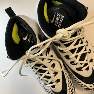 Nike Force Savage Men’s Cleats- Black and White